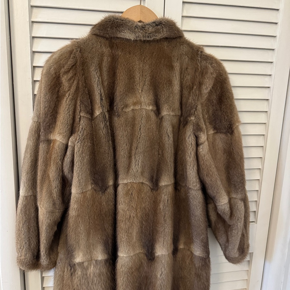 Genuine Sheared Fur Real Swing Teddy Jacket Coat Brown L (see measurements) - Picture 2 of 3